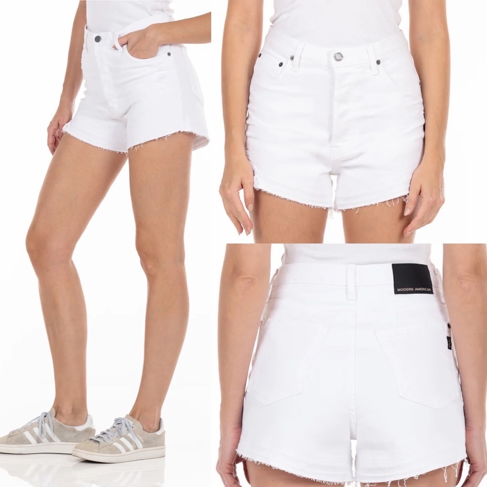 NWT Modern American East Side Shorts Vintage White Size 31 Nordstrom High Rise